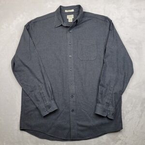 LL Bean Shirt Men Large Tall Wicked Good Flannel Houndstooth Casual‎ Dress Adult